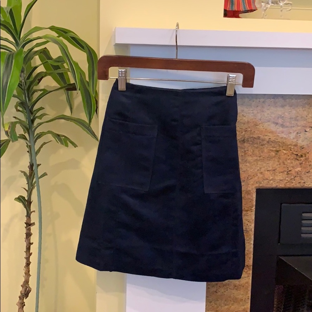 NWT Navy Suede Mini-Skirt